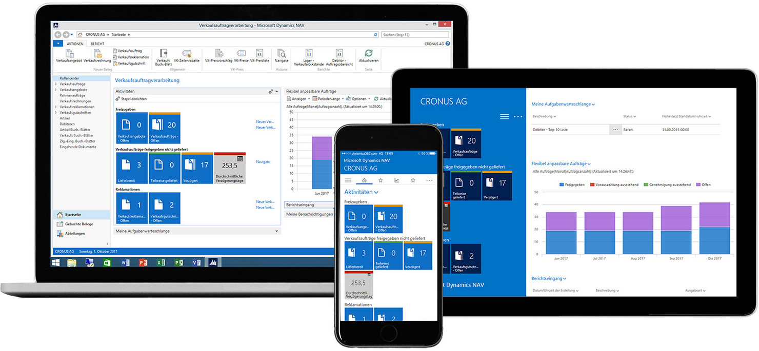 Microsoft Dynamics can be used on all electronical devices, like: PC, MAC, Tablets or Smartphones!
