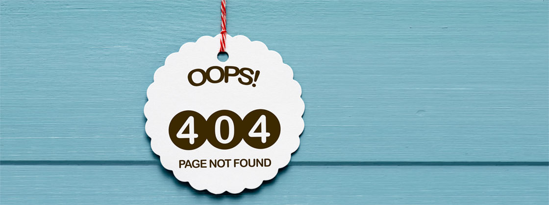 Page not found - 404 error symbol
