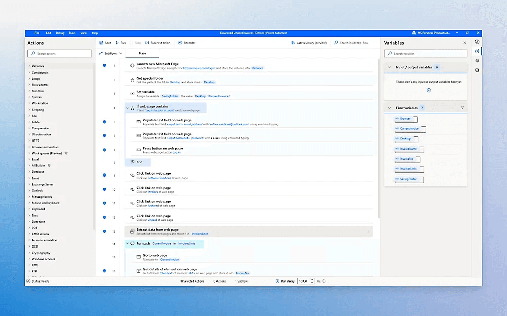 Robotergesteuerte Prozessautomatisierung für Legacy-Systemen mit Microsoft Power Automate.