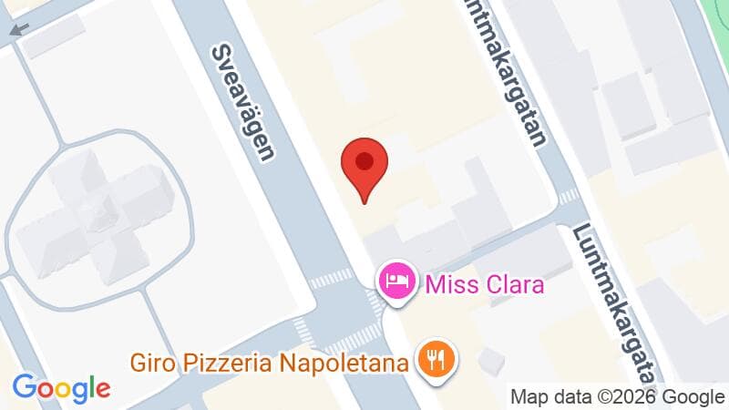 Google Maps-bild av den aktuella platsen