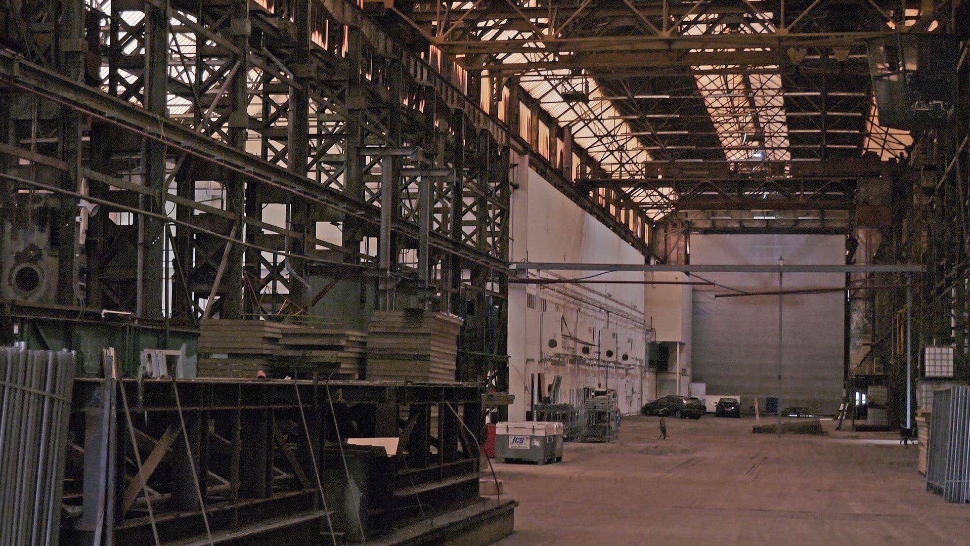 inside a warehouse