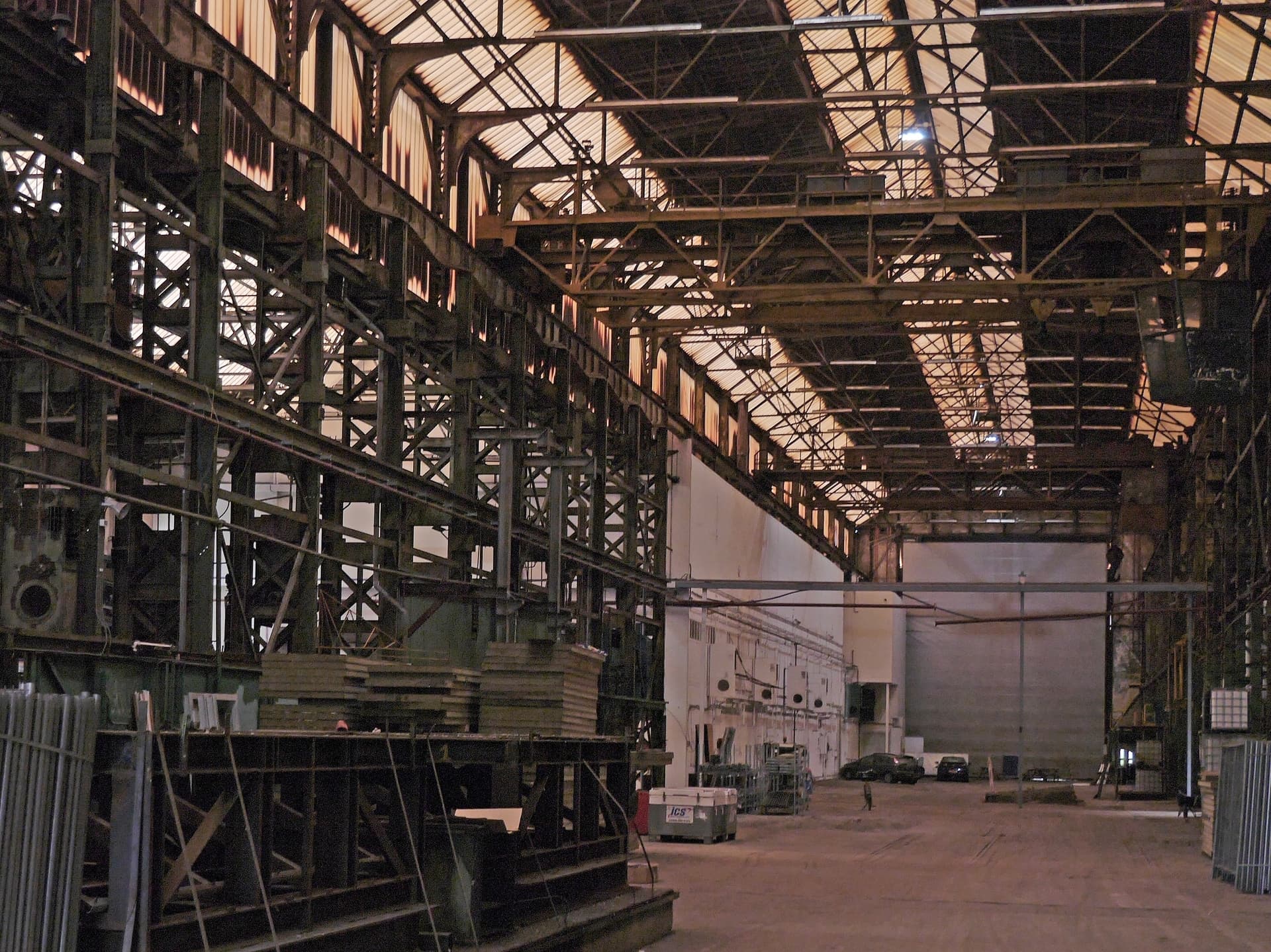 inside a warehouse