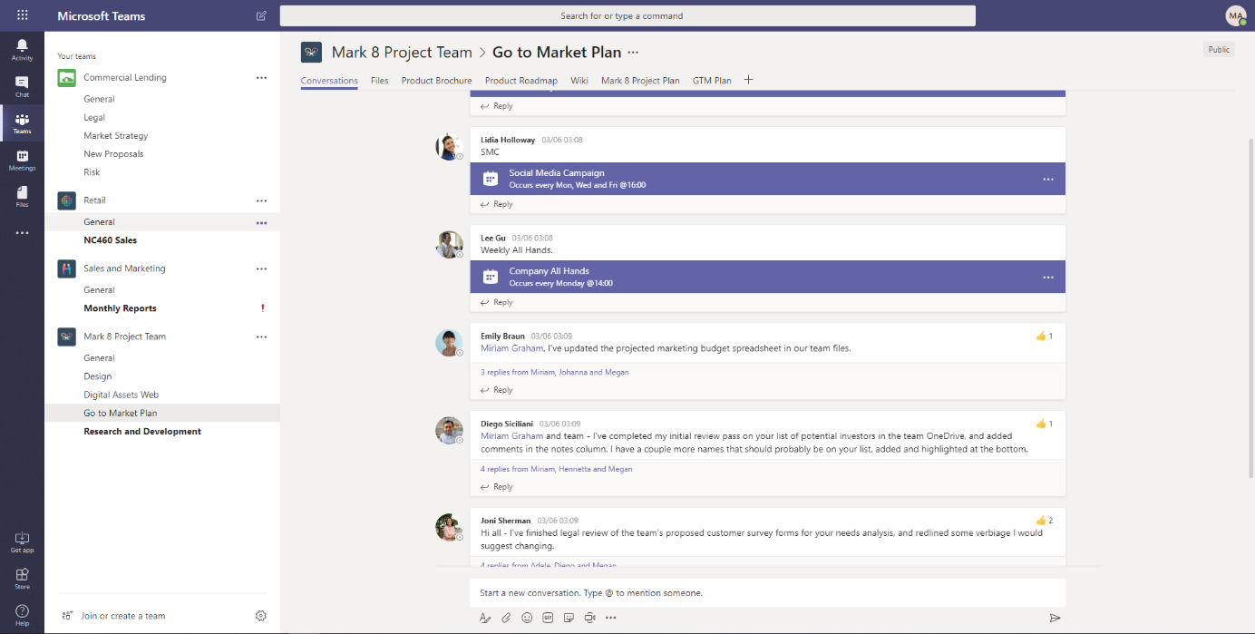 Chats in Microsoft Teams replace e-mail correspondence and speed up communication.