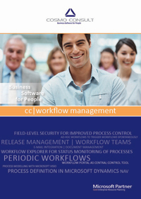 Factsheet cover cc|workflow management: Workflow helps the teams in your organisation work through their respective tasks on time and in the proper manner with an electronic workflow solution.