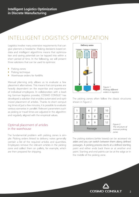 Intelligent Logistics Optimization in Discrete Manufacturing